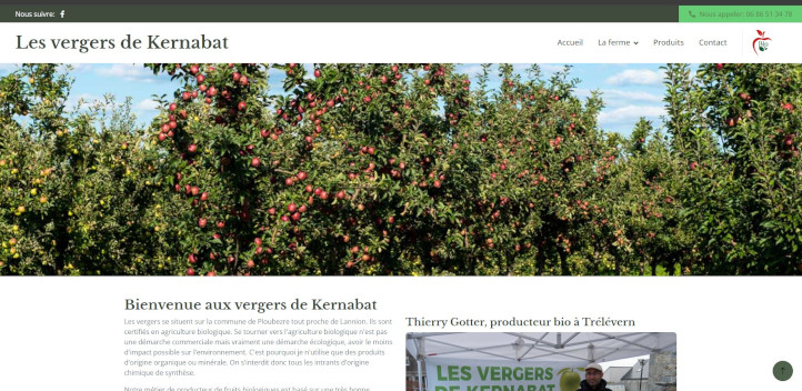 Les vergers de Kernabat à Télévern près de Perros Guirrec